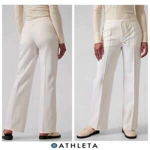 💫NWTS-$120 ATHLETA Endeavor Pants 8 Mid-Rise Wide-Leg Pants Pockets *in Dove